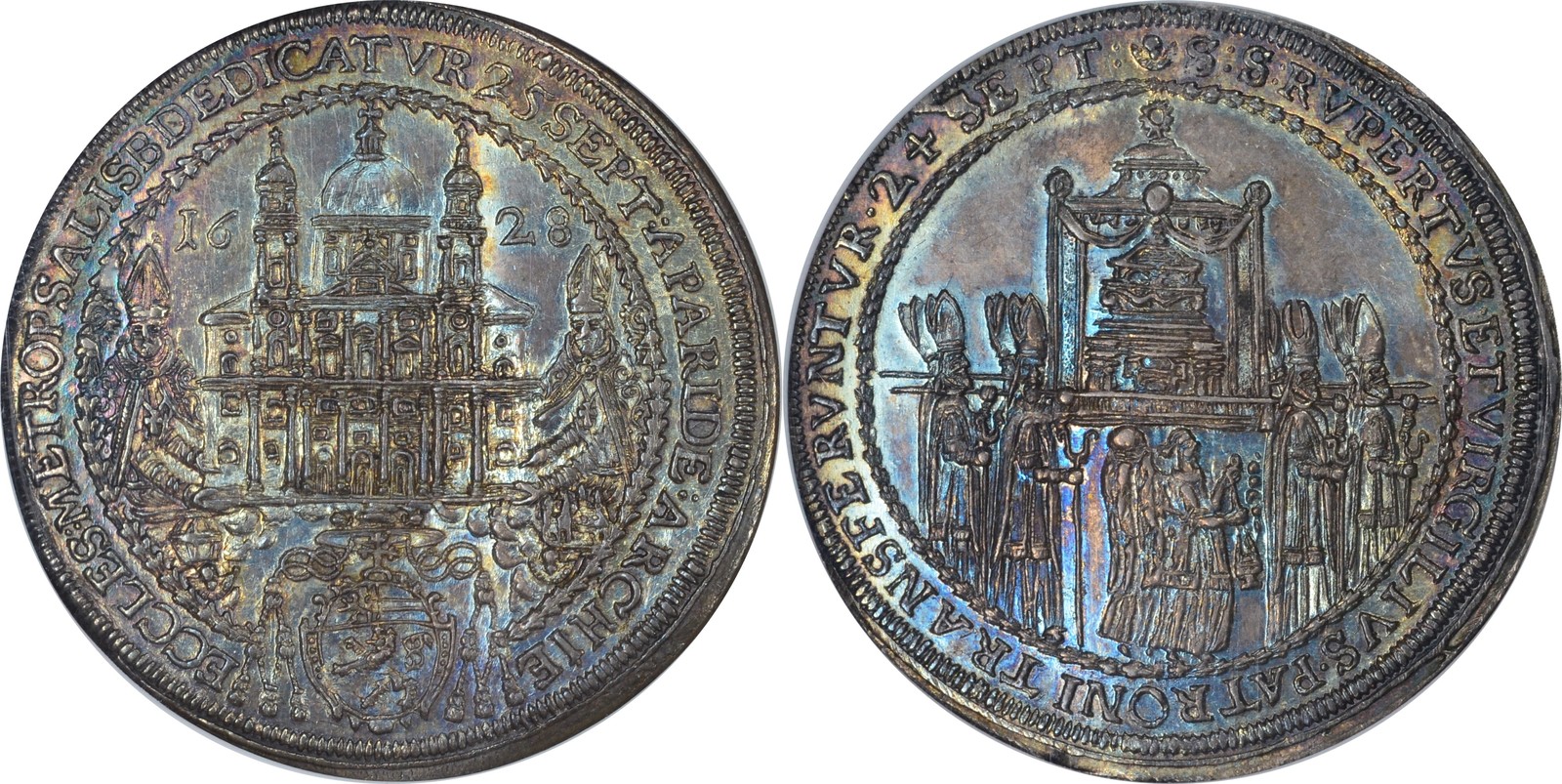 Paris Lodron 1628 Salzburg Taler, NGC MS-65